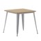 Flash Furniture 31.5 SQ Dining Table Brown Poly Top/Silver Frame JJ-T14619-80-BRSL-GG - alternate 8